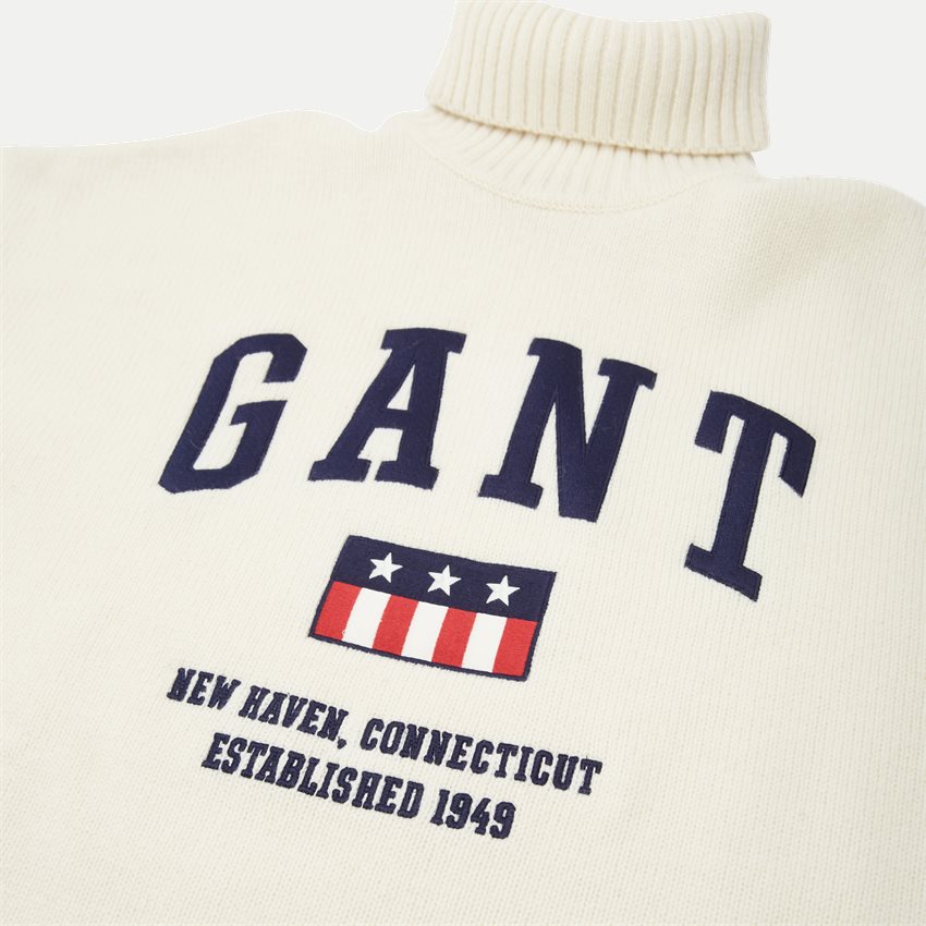 Gant Knitwear D2 GANT TAG WOOL TURTLENECK 8070013 OFF WHITE
